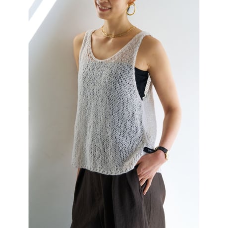 【YENN】MOHAIR HAND VEST 　※納期：8月中旬〜9月中旬
