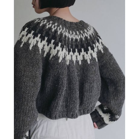 【anuke】Nordic Handknit Cardigan　※納期10月上旬〜11月上旬