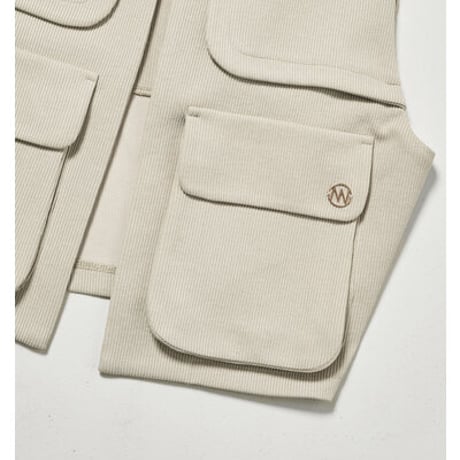 【YENN】FADED RIB VEST