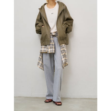 【YENN】FAUX LEATHER HOOD JK