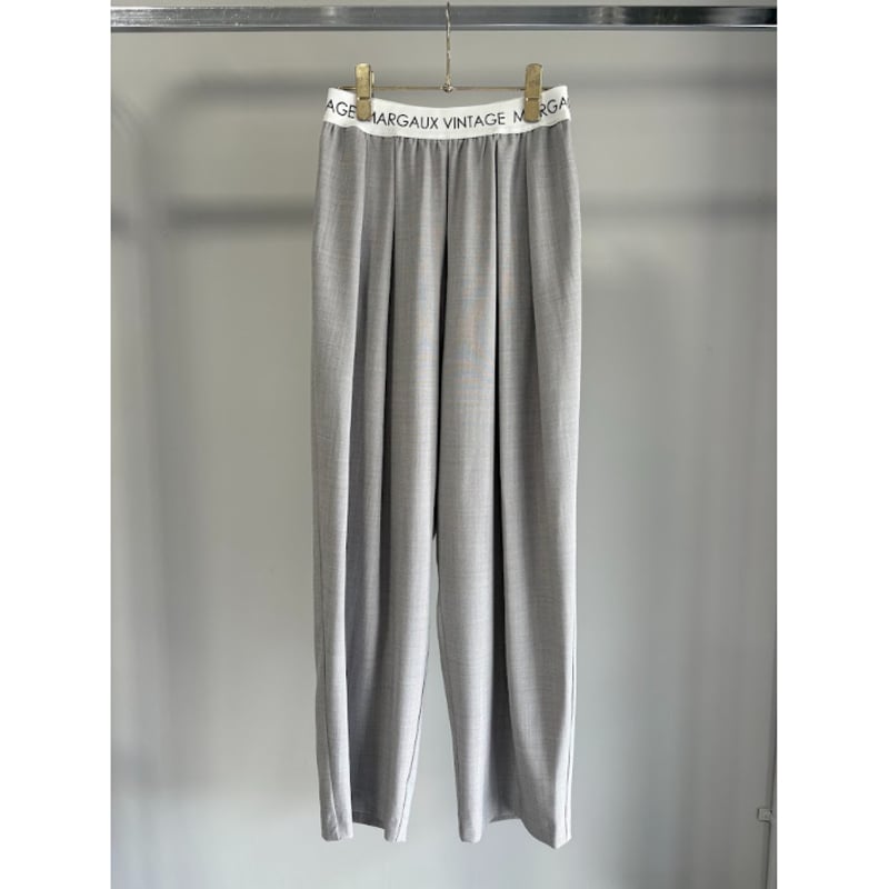 MARGAUX VINTAGE 】ロゴウエストゴムタックパンツ | valance 福井
