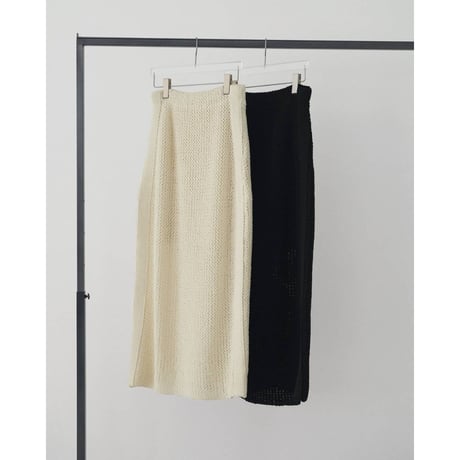 【anuke】Crochet Knit Skirt　※納期3月中旬～4月中旬