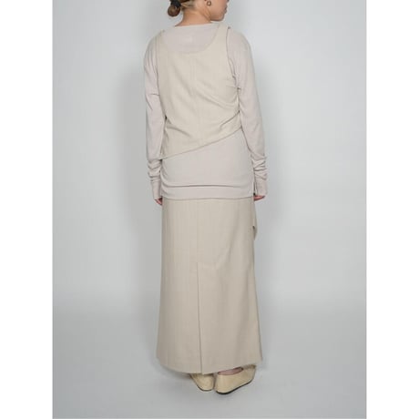 【YENN】UNEVEN DRAPED SKIRT