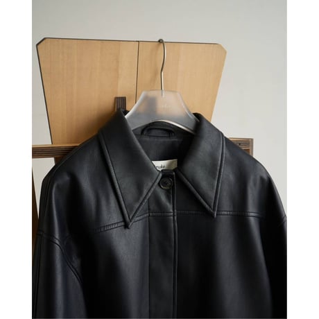 【anuke】Ecoleather Over Jacket　※納期9月中旬～10月中旬