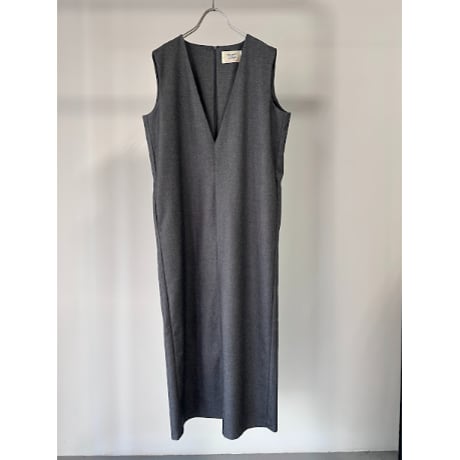 【MARGAUX VINTAGE】Vネックフラノワンピース