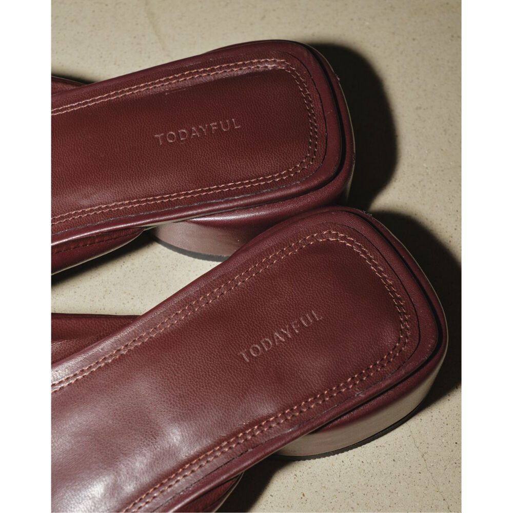 todayful☆今期完売Square Padded Sandals新品 TODAYFUL トゥデイフル / Square Padded Sandals スクエアパッド