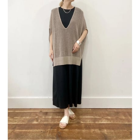 【siro de labonte】tape yarn mesh vest
