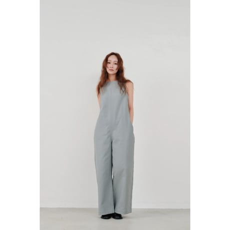 【Hella】back open cotton overall　※納期3月中旬〜4月中旬