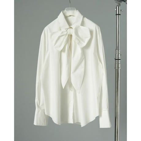 【anuke】Volume Ribbon Shirts※11月上～12月上