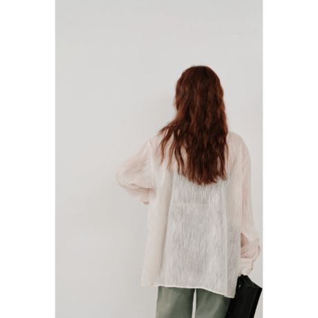 【Hella】cut jacquard long shirt　※納期3月中旬〜4月中旬
