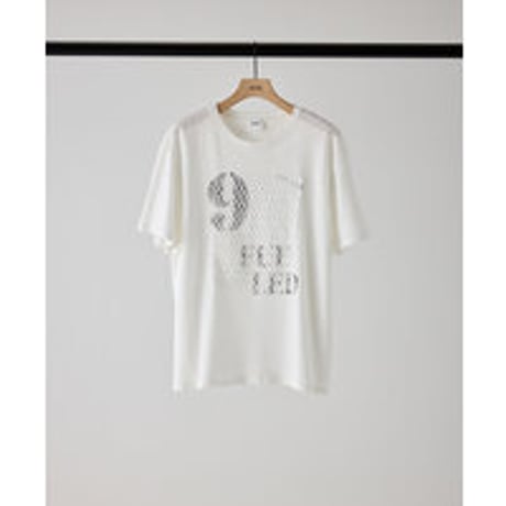 【YENN】LACE FRAME LOGO TEE