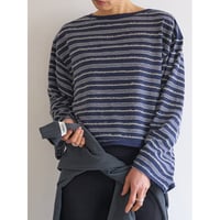 【YENN】FEATHER STP WIDE TOP　※納期：8月中旬〜9月中旬