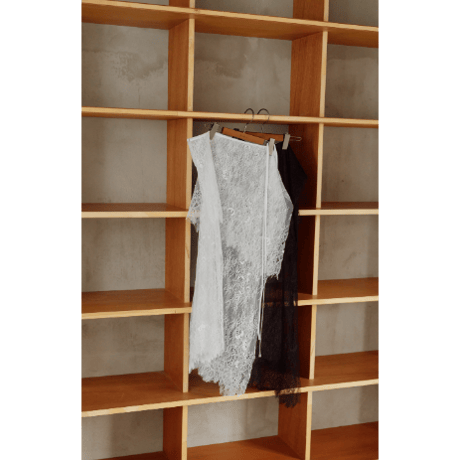 【Hella】2Way Layered Lace Wrap Skirt　※納期8月中旬～9月中旬
