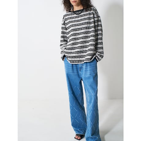 【YENN】 STP LONG TEE BLOUSE　納期：2026年2月上旬～3月上旬