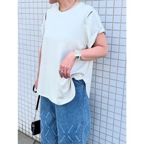 再販✨【kusukusu限定】【YENN】EYELETS TEE