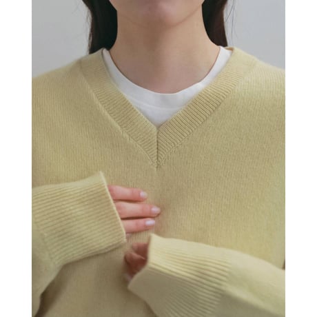 【anuke】Wool Vneck Knit