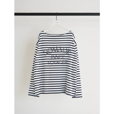 【CHIGNON】ﾎﾞｰﾀﾞｰﾌﾟﾘﾝﾄﾛﾝTee