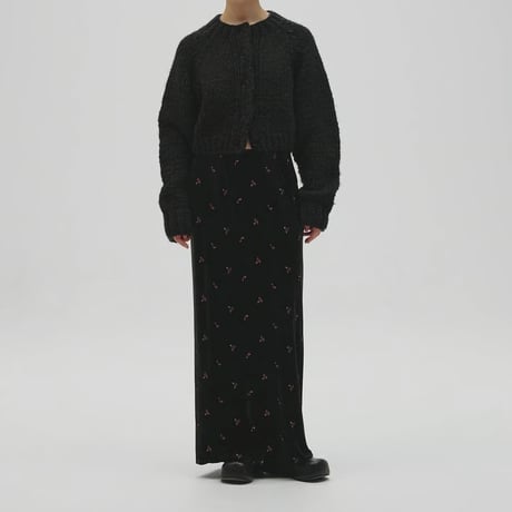 【TODAYFUL】Petit Flower Velour Skirt　※納期10月上旬～11月上旬