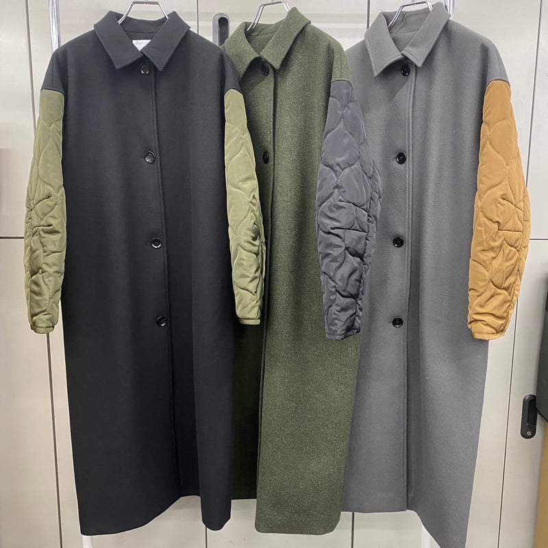 NOMINE】 袖キルティングステンカラーコート | selectshop kusukusu NOMINE】 袖キルティングステンカラーコート | selectshop kusukusu