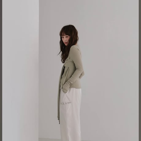 【Hella】back tie napped tops ※納期10上〜11上