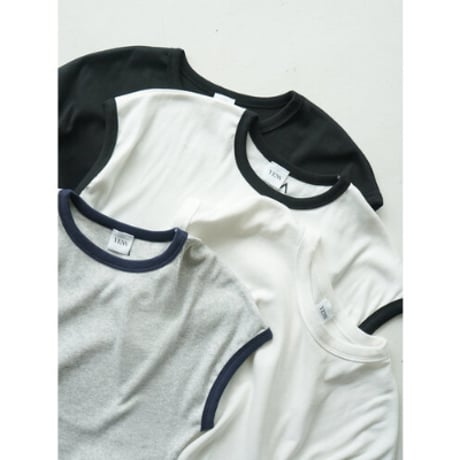 【YENN】 SHORT SLEEVE RIB TEE