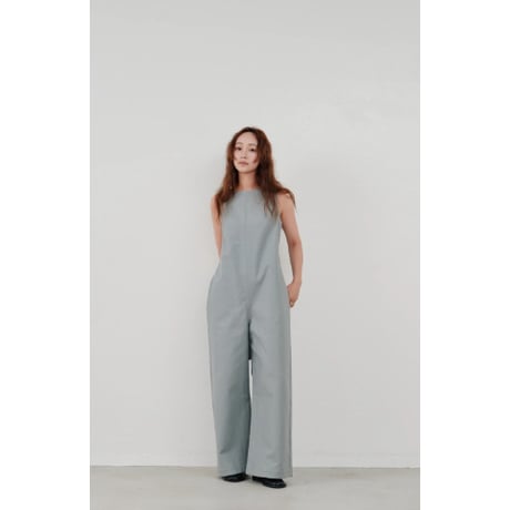 【Hella】back open cotton overall　※納期3月中旬〜4月中旬