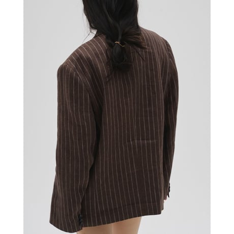 【TODAYFUL】Boyfriend Stripe Linen Jacket　※納期3月上旬〜4月上旬