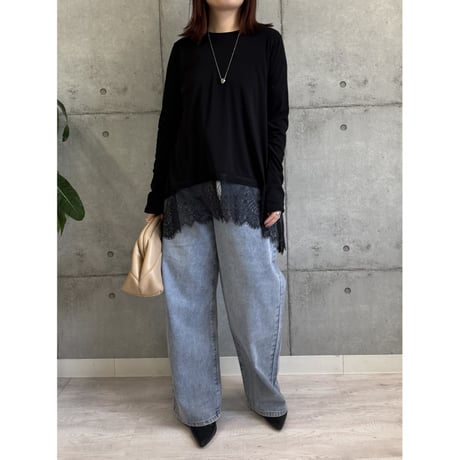【ROSIEE】大人可愛い裾レースTOPS