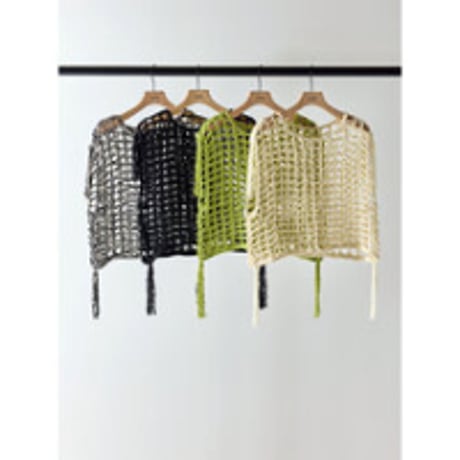 【YENN】CROCHET MESH TOPS
