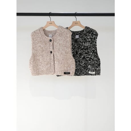 【YENN】MIX HAND KNIT VEST