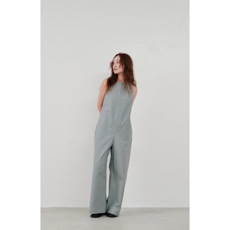 【Hella】back open cotton overall　※納期3月中旬〜4月中旬