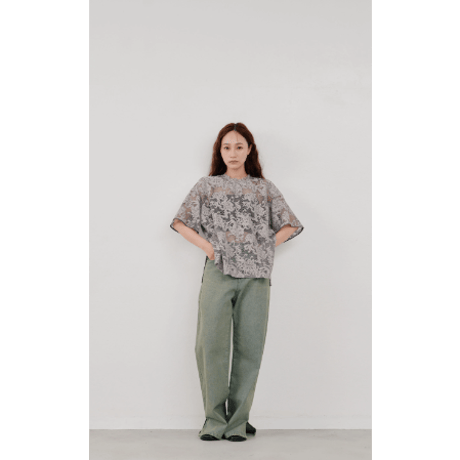 【Hella】side hem slit denim　※納期4月中旬〜5月中旬