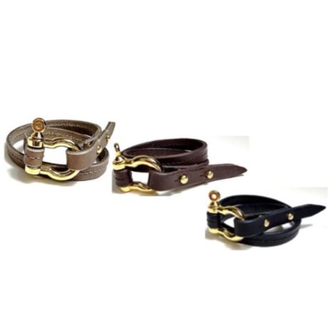 【ATELIER BRUGGE】Horse shoe narrow leather bracelet