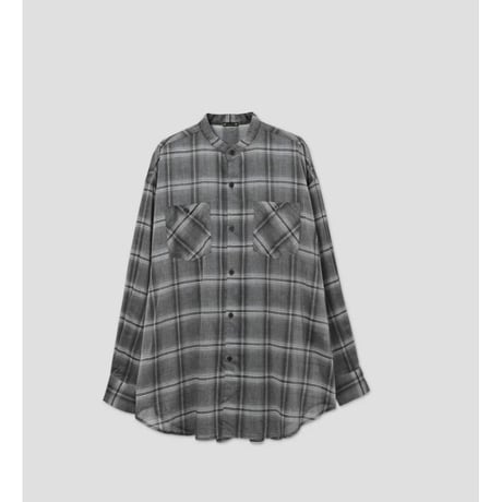 【KHA:KI】SHEER CHECK OVER SHIRTS