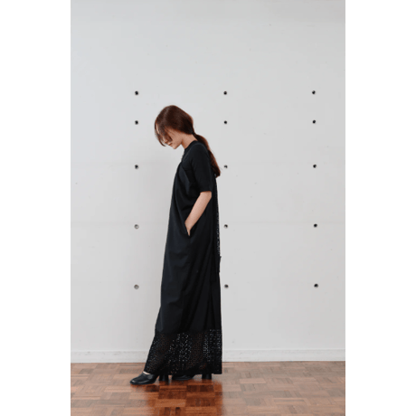 【Hella】lace tie over dress　※納期6月中旬〜7月中旬