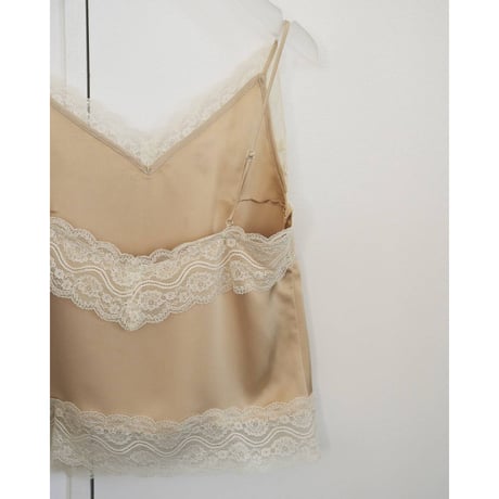【anuke】Satin Lace Camisole　※納期5月上旬～6月上旬