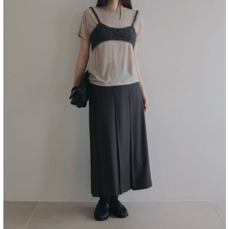 【anuke】Stripe Pleats Skirt　※納期9月上旬～10月上旬