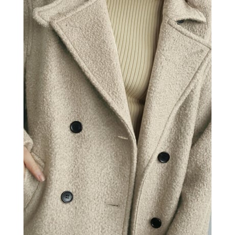 【anuke】Double Tweed Coat※11月上～12月上