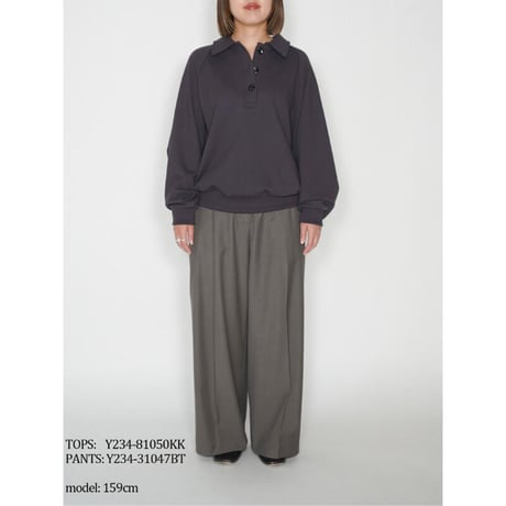 【YENN】POLO COLLAR SWEATSHIRT