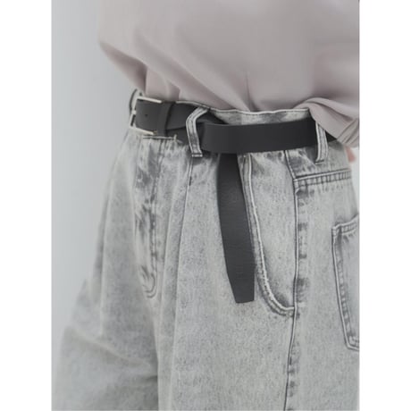 【YENN】HIGH RISE TUCK WIDE PT L/GRAY