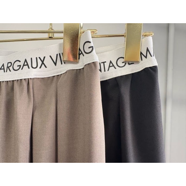 MARGAUX VINTAGE】ロゴウエストタックパンツ | selectshop kusu