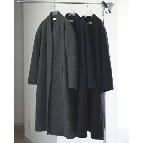 【anuke】Collarless Cocoon Coat※11月上～12月上