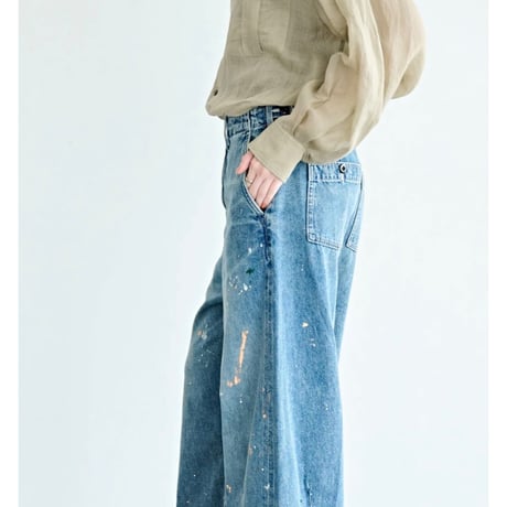 【KHA:KI】PAINT OVAL WIDE TROUSERS