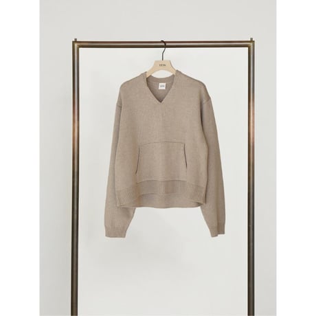 【YENN】POCKET DESIGN KNIT PO
