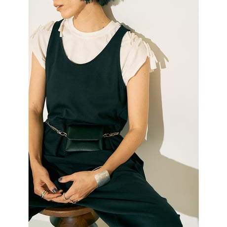 【YENN】 SHOULDER RIBBON TOPS