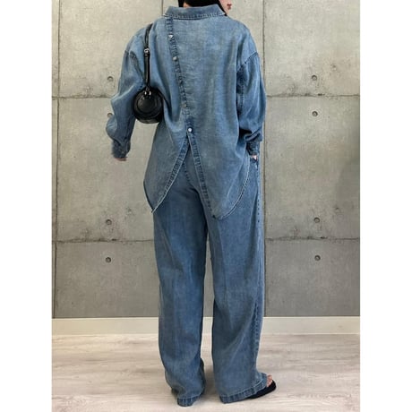 再販✨【ROSIEE】CB釦テンセルデニムシャツ