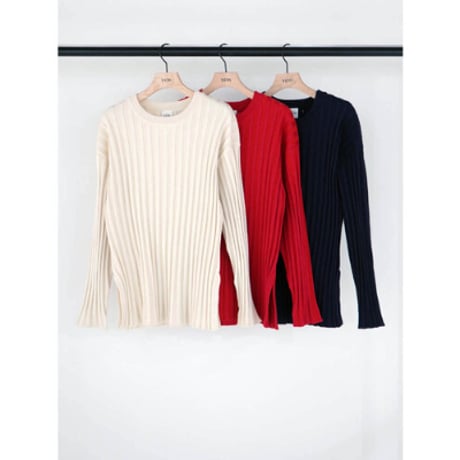 【YENN】 RIB KNIT LONG TEE　納期：2026年2月上旬～3月上旬