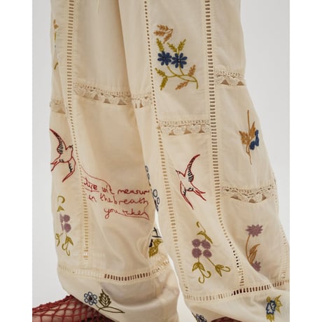 【TODAYFUL】Embroidery Patchwork Trousers