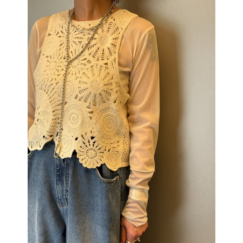 Dignite collier】レースショートトップス | selectshop kusukusu Dignite collier】レースショートトップス | selectshop kusukusu
