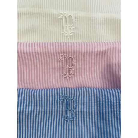 【L'ours Polaire et Bleu】ストライプシアーシャツ